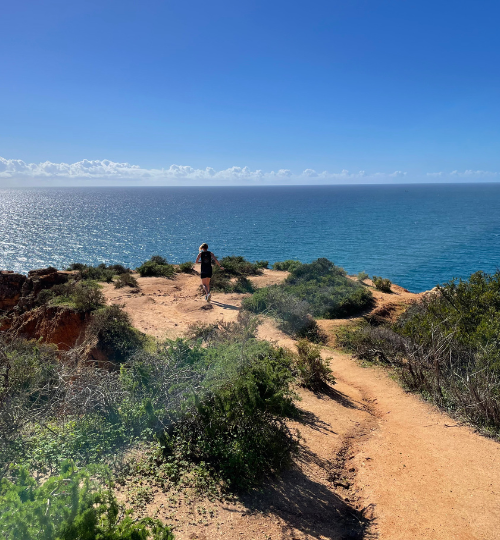 running on Portugal coast